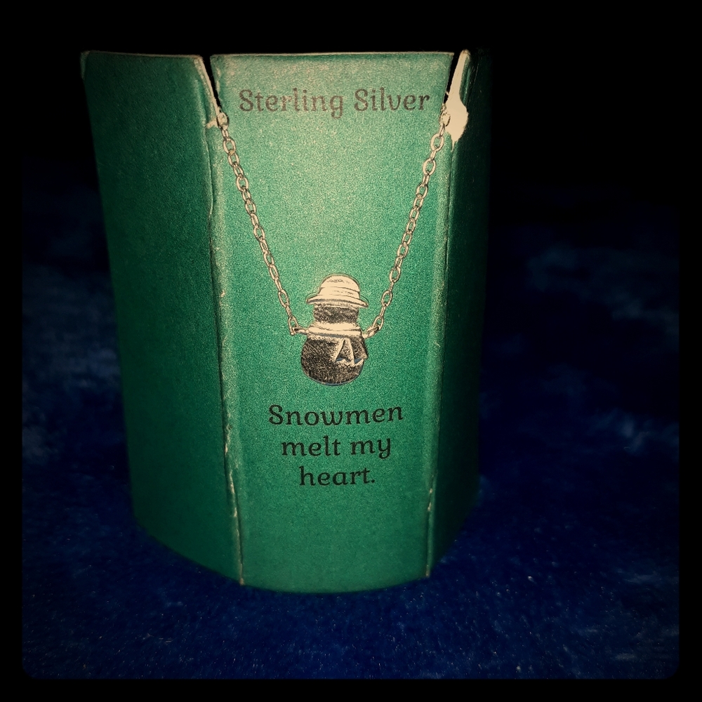 Sterling silver snowman Necklace